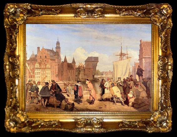 framed  Wojciech Gerson Gdansk in the 17th century, ta009-2